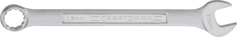 Craftsman 19mm combination wrench with corrosion-resistant chrome finish for long-lasting durability.