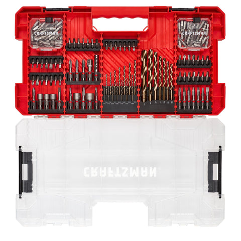 Craftsman 1in bit tips ready for fast drilling and driving tasks.