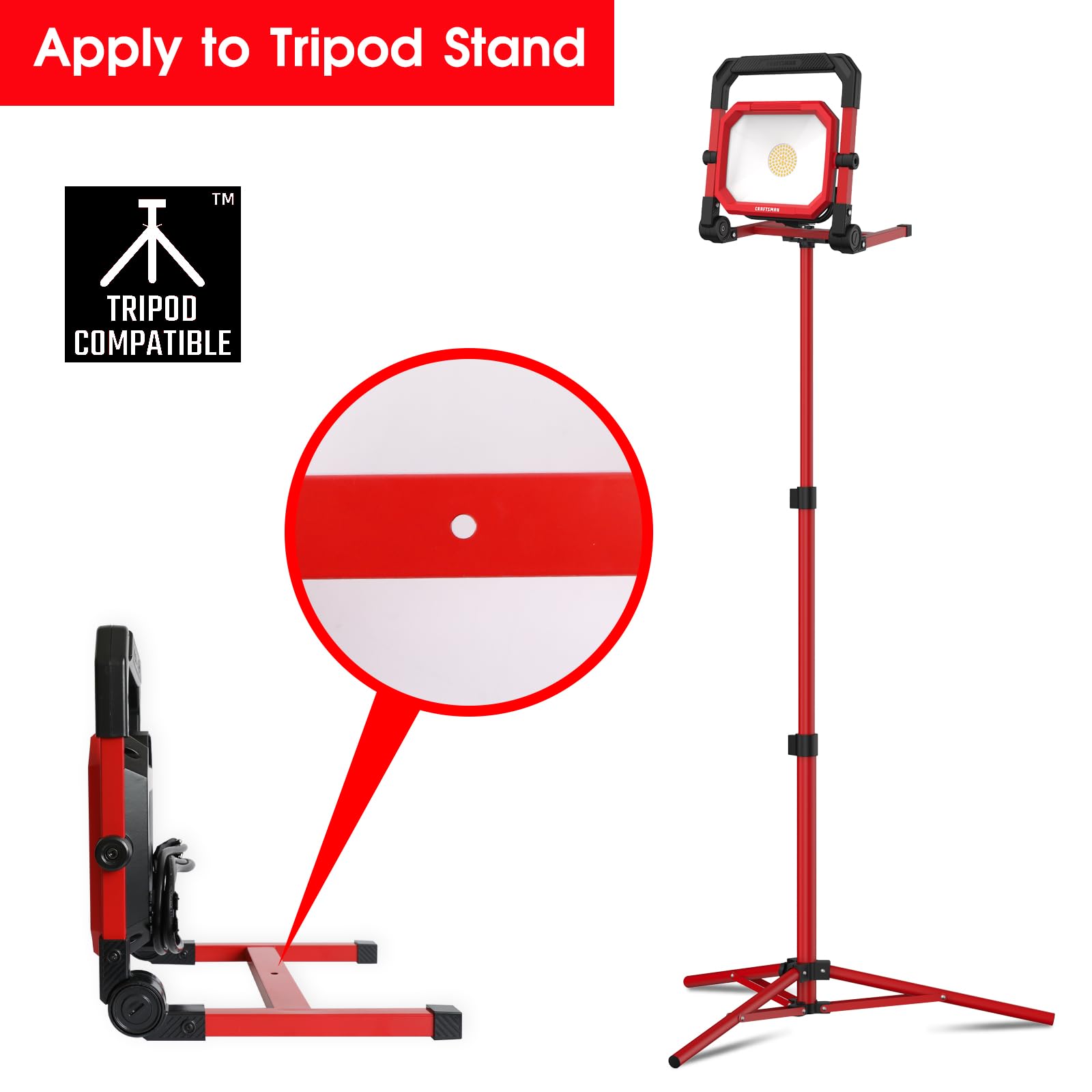 Craftsman 4500LM LED work light with wet-rated seal