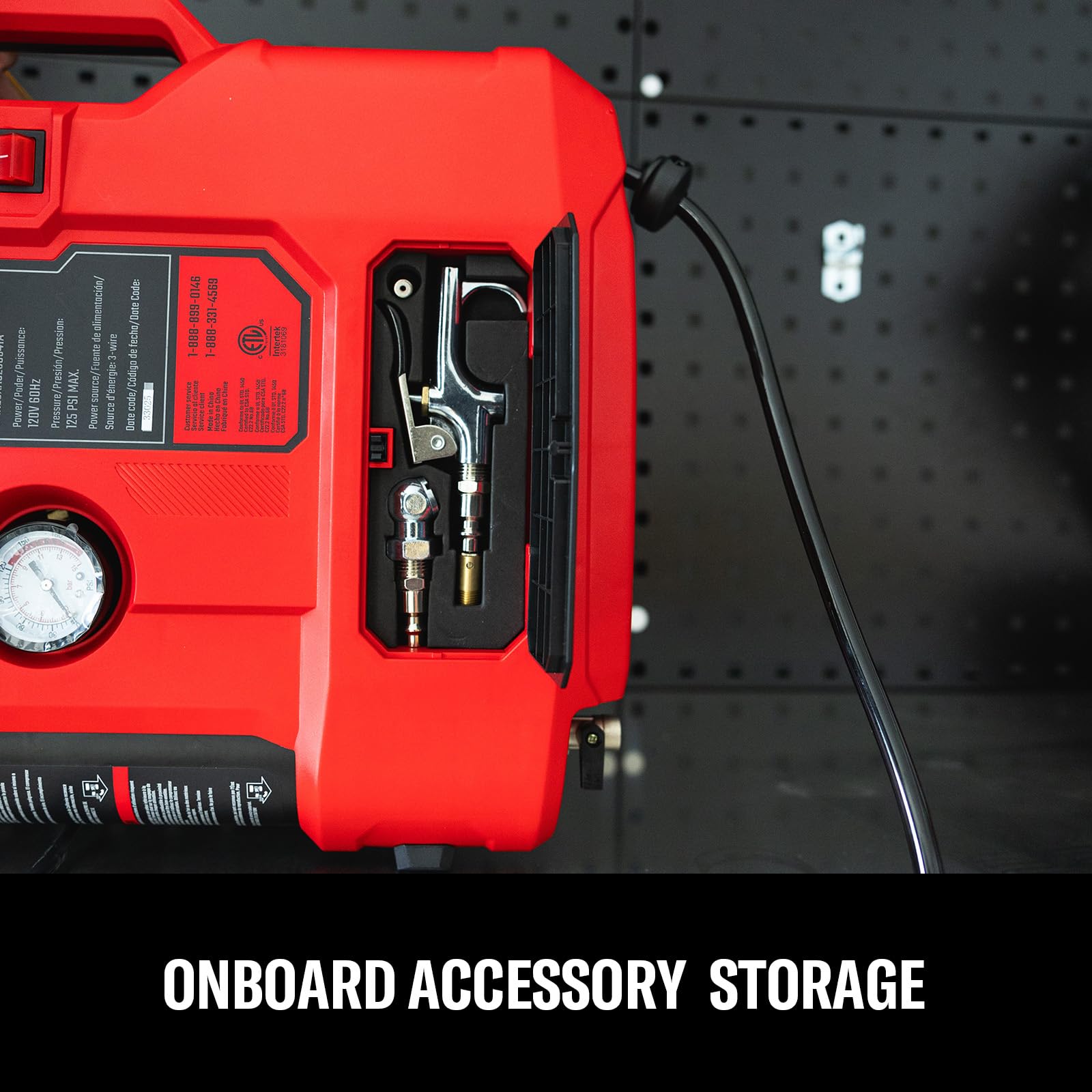 Craftsman 7-piece accessory kit includes blow gun, plugs, needle, chuck, and nozzles