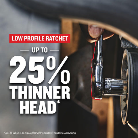 CRAFTSMAN 72-tooth ratchet with 5-degree swing for precise tightening