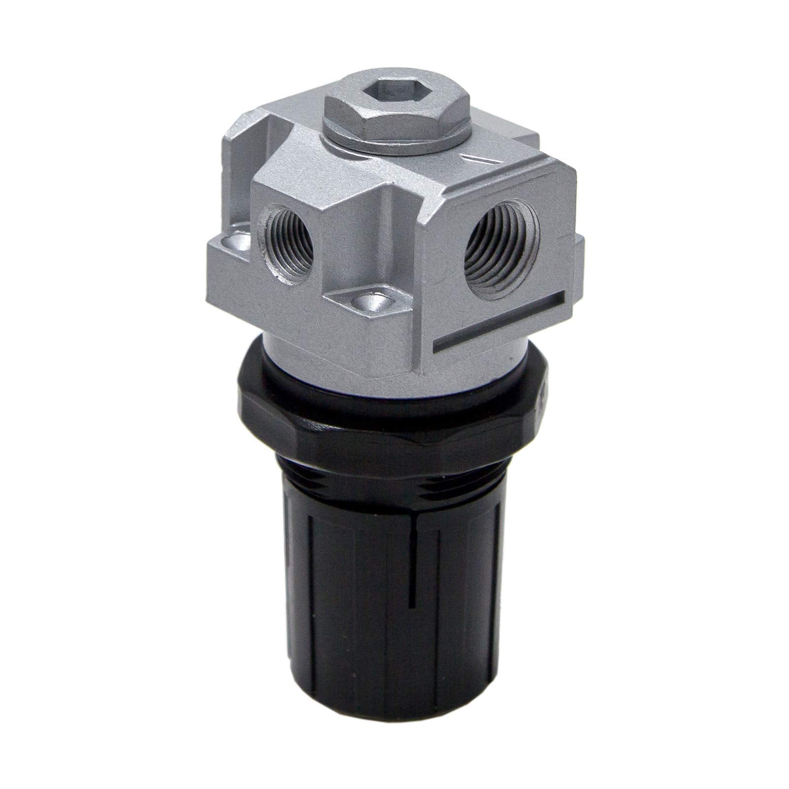 Close-up of Craftsman AC-0007 4-port regulator highlighting ports for precise pressure control