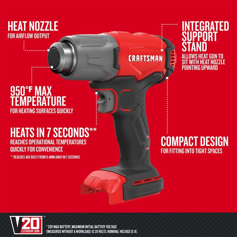 Spreader nozzle spreads heat over a wide area for drying and paint prep.