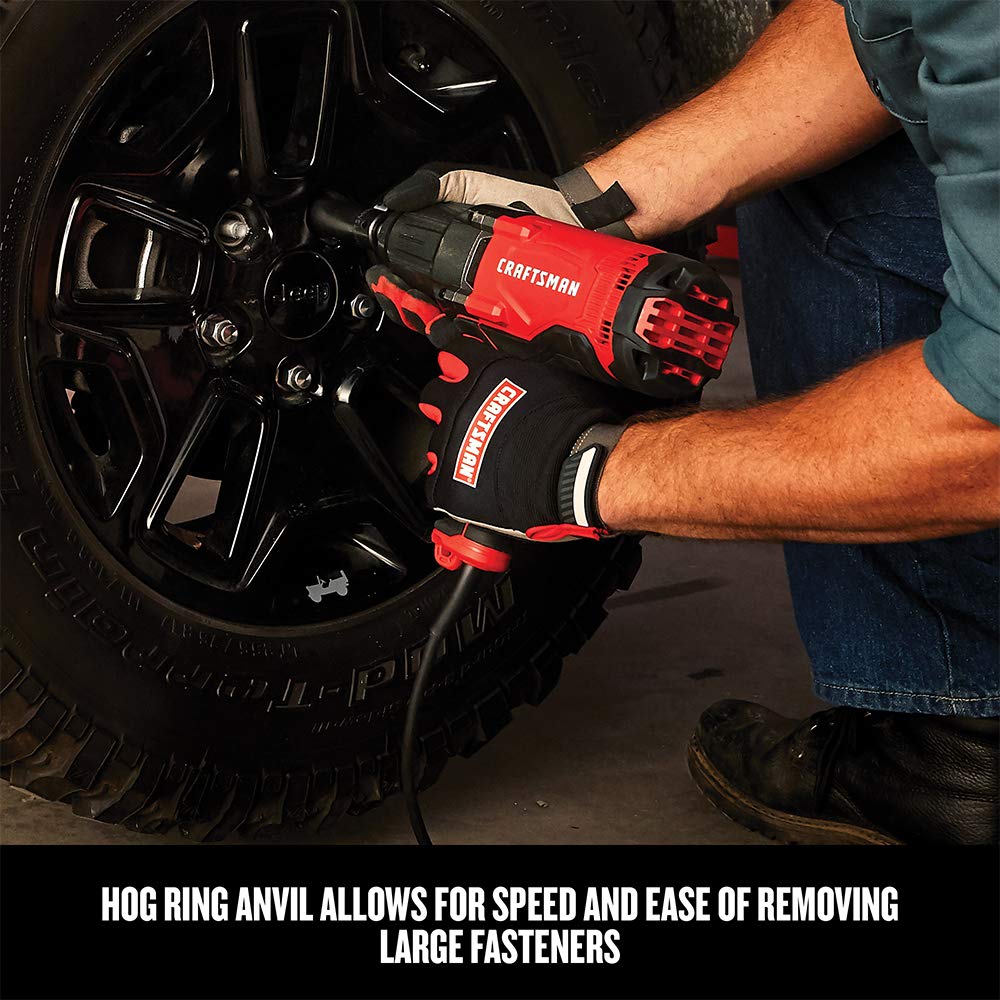 Wrench with 2200 RPM variable-speed trigger for added control
