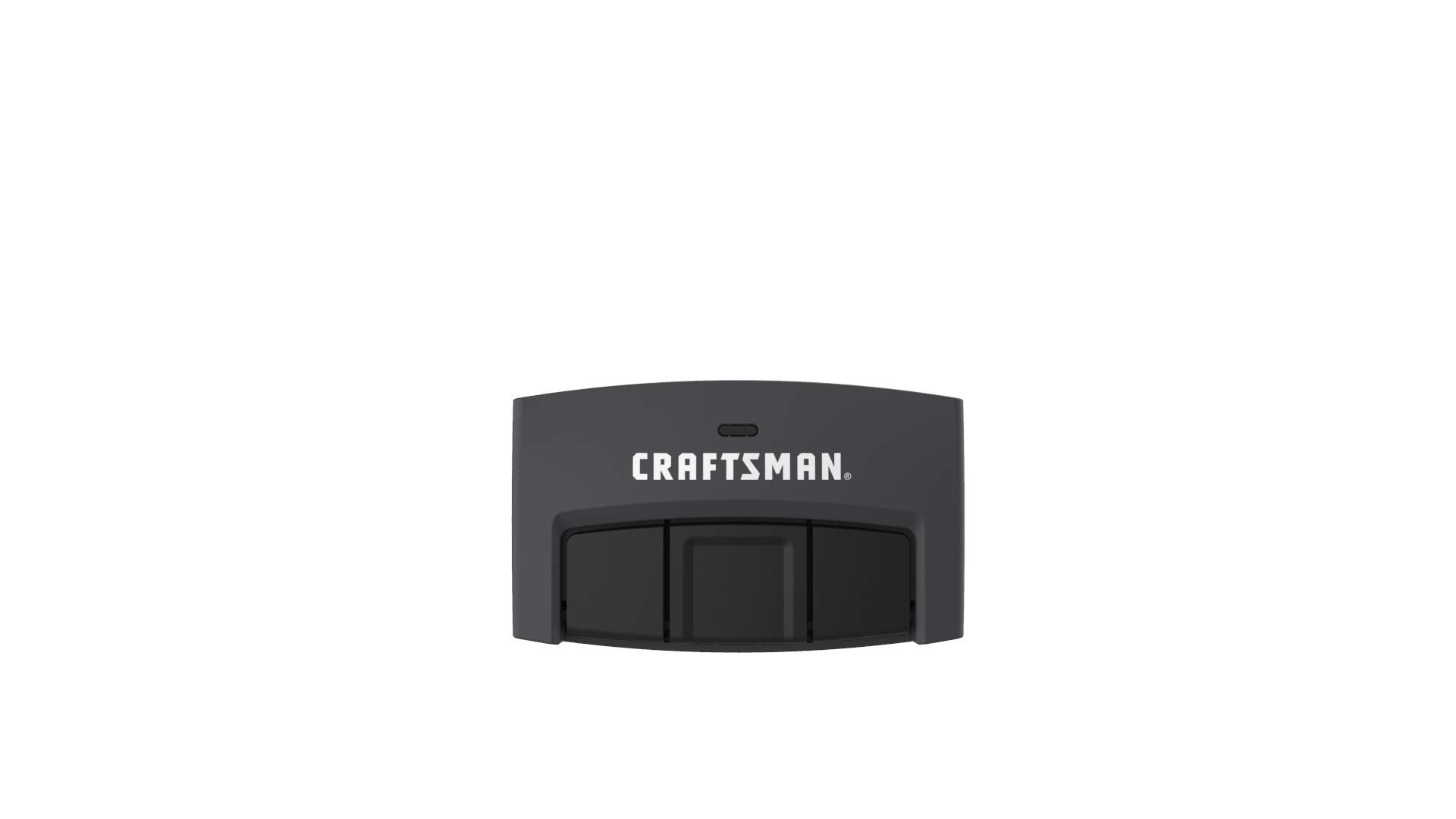 Craftsman CMXZDCG453 remote front view, compact black design for easy in-car access.