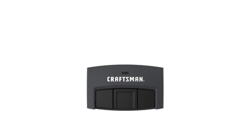 Craftsman CMXZDCG453 remote front view, compact black design for easy in-car access.