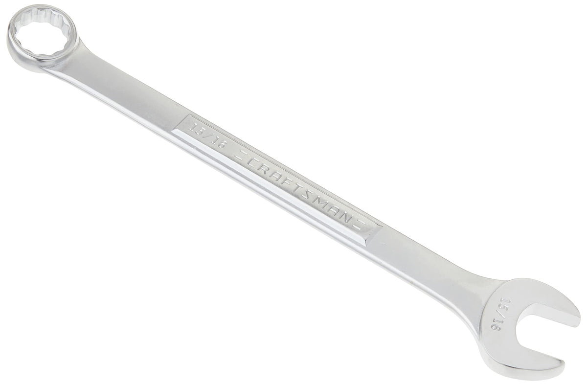 CRAFTSMAN 15/16-inch SAE wrench with chrome finish for lasting durability.