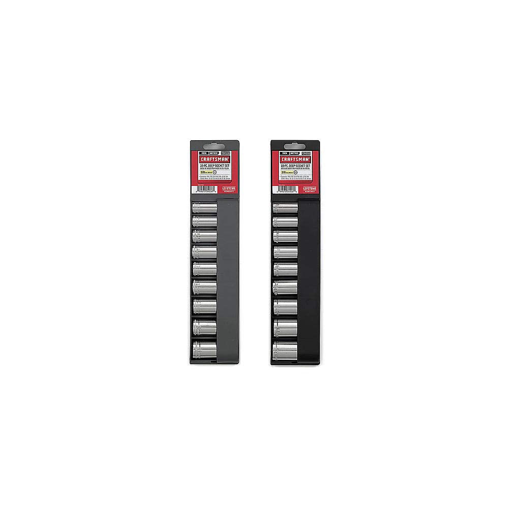 Craftsman deep socket set in 3/8 in drive for precise auto repairs and lasting durability