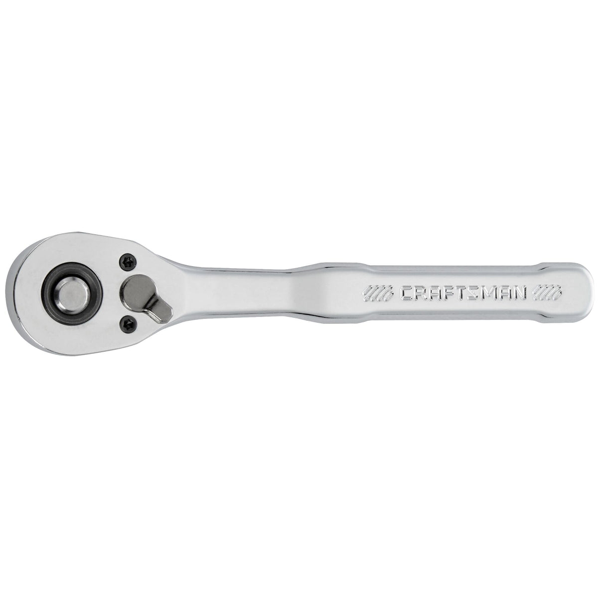 CRAFTSMAN low-profile ratchet shown with compact head for tight-space access