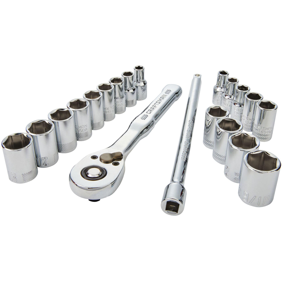 CRAFTSMAN mechanics tool set 1/4 in drive ratchet for tight spaces