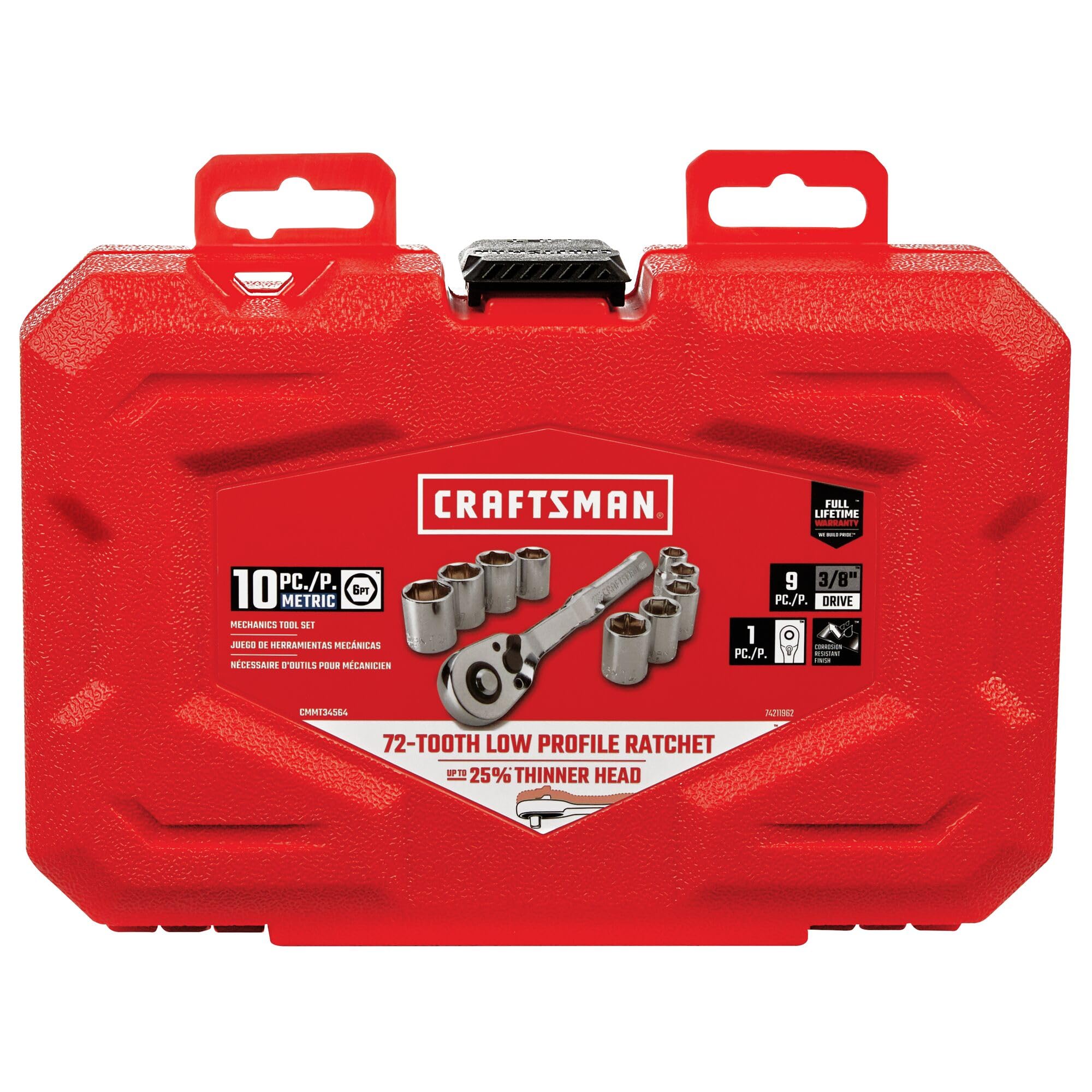 Craftsman 3/8 blow-mold case keeps tools organized on the go
