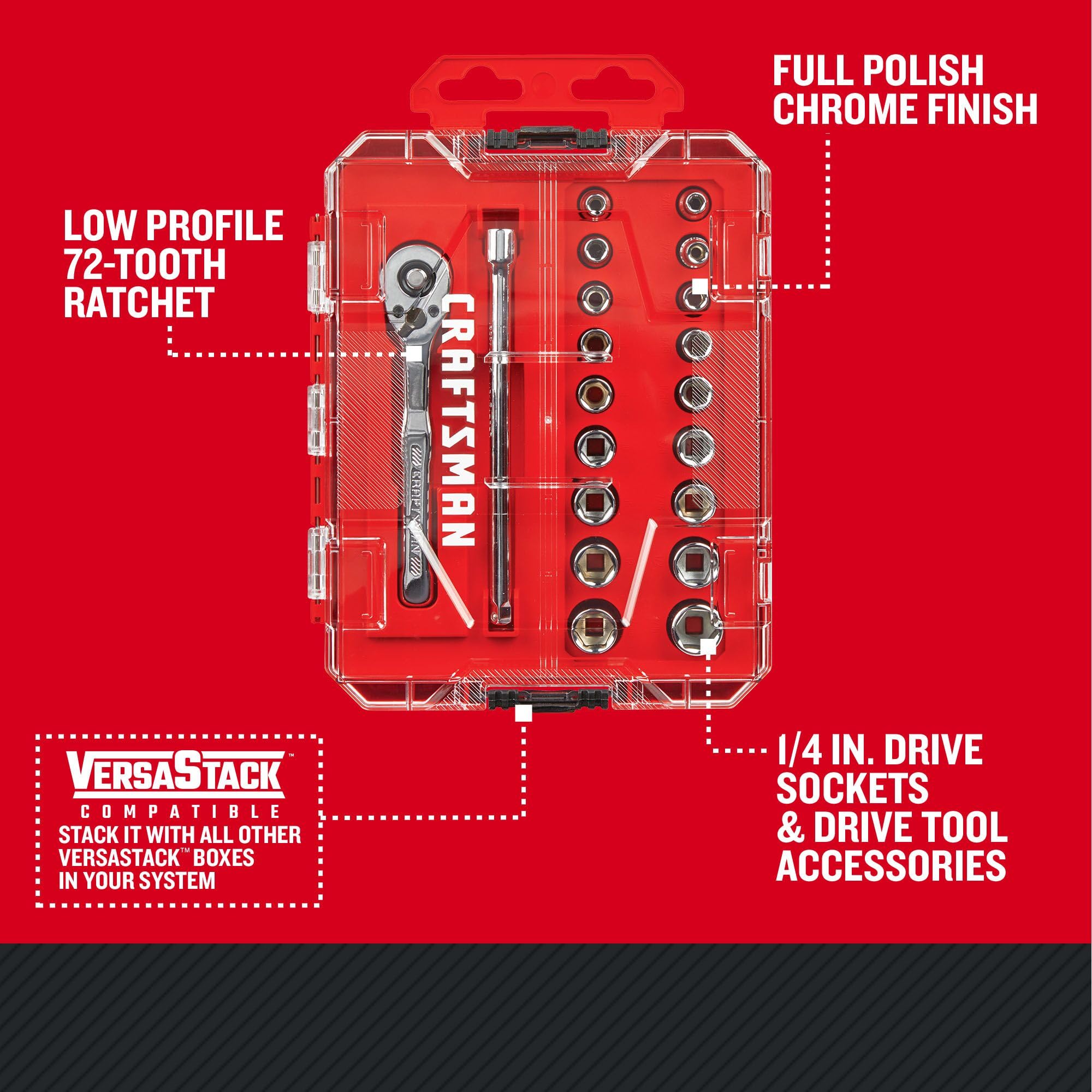 CRAFTSMAN 6-point sockets for secure, versatile fastening