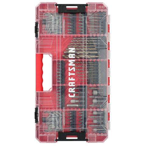 Craftsman nut drivers included for securing fixtures and cabinetry.