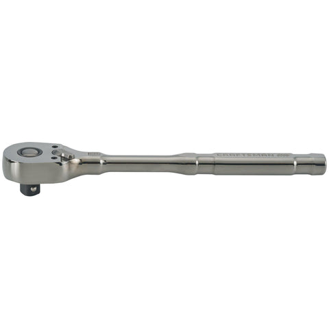 Craftsman OverDrive pear-head ratchet ergonomic handle for comfortable use.