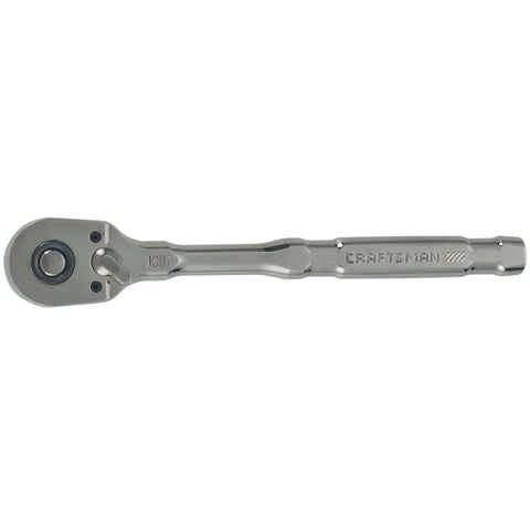 Craftsman OverDrive pear-head ratchet front view, easier reach in tight spaces.
