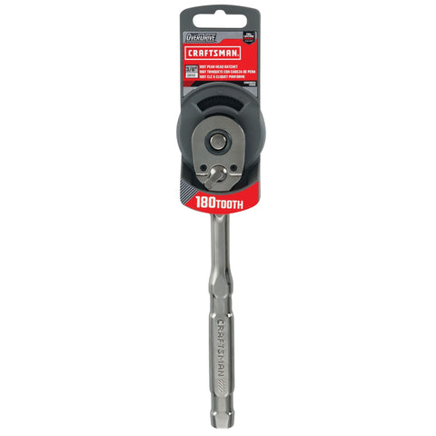 Craftsman OverDrive pear-head ratchet gunmetal-chrome finish resists rust.