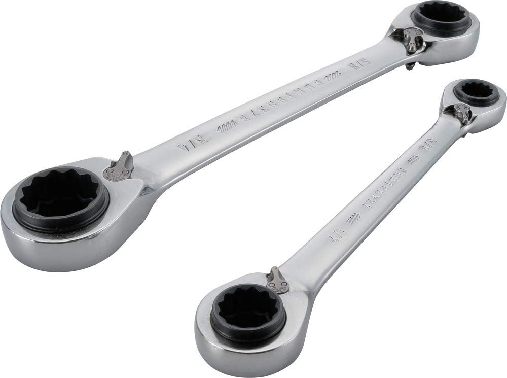 Craftsman ratchet wrench set SAE 2pc for quick fastener engagement in tight spaces