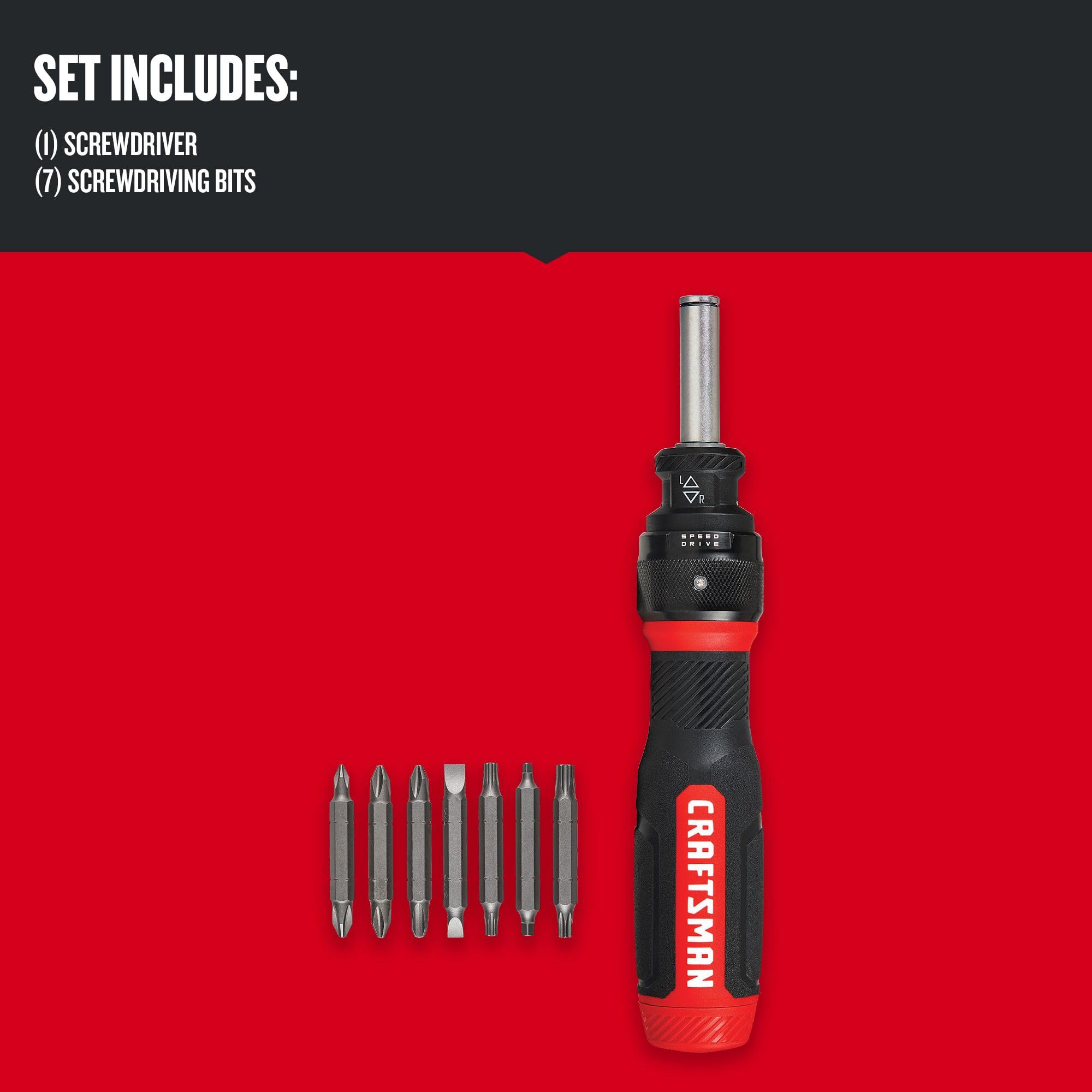 Craftsman SpeedDrive in-handle storage shows quick bit access