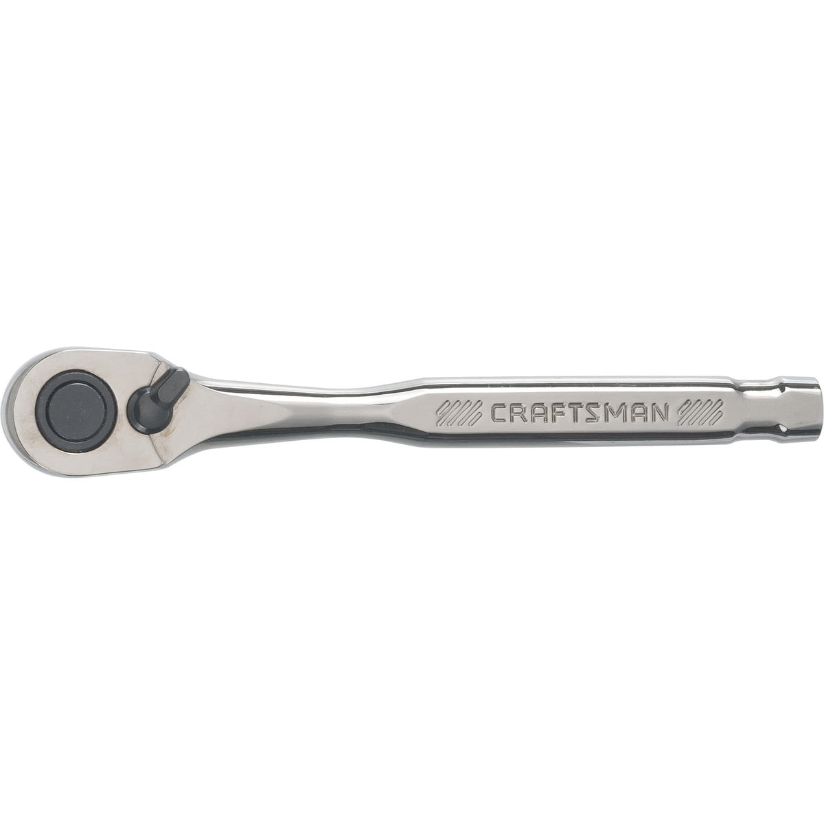 CRAFTSMAN pear-head ratchet with 120 teeth for fast turning and precise control.
