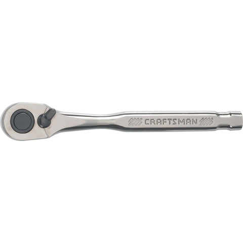 CRAFTSMAN pear-head ratchet with 120 teeth for fast turning and precise control.