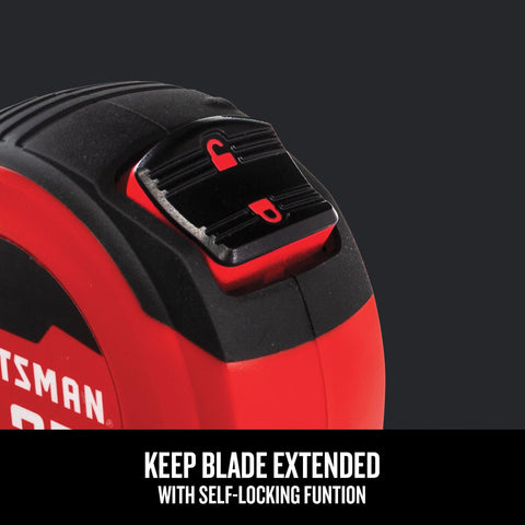 Craftsman auto-lock blade stays in place until you press retract.