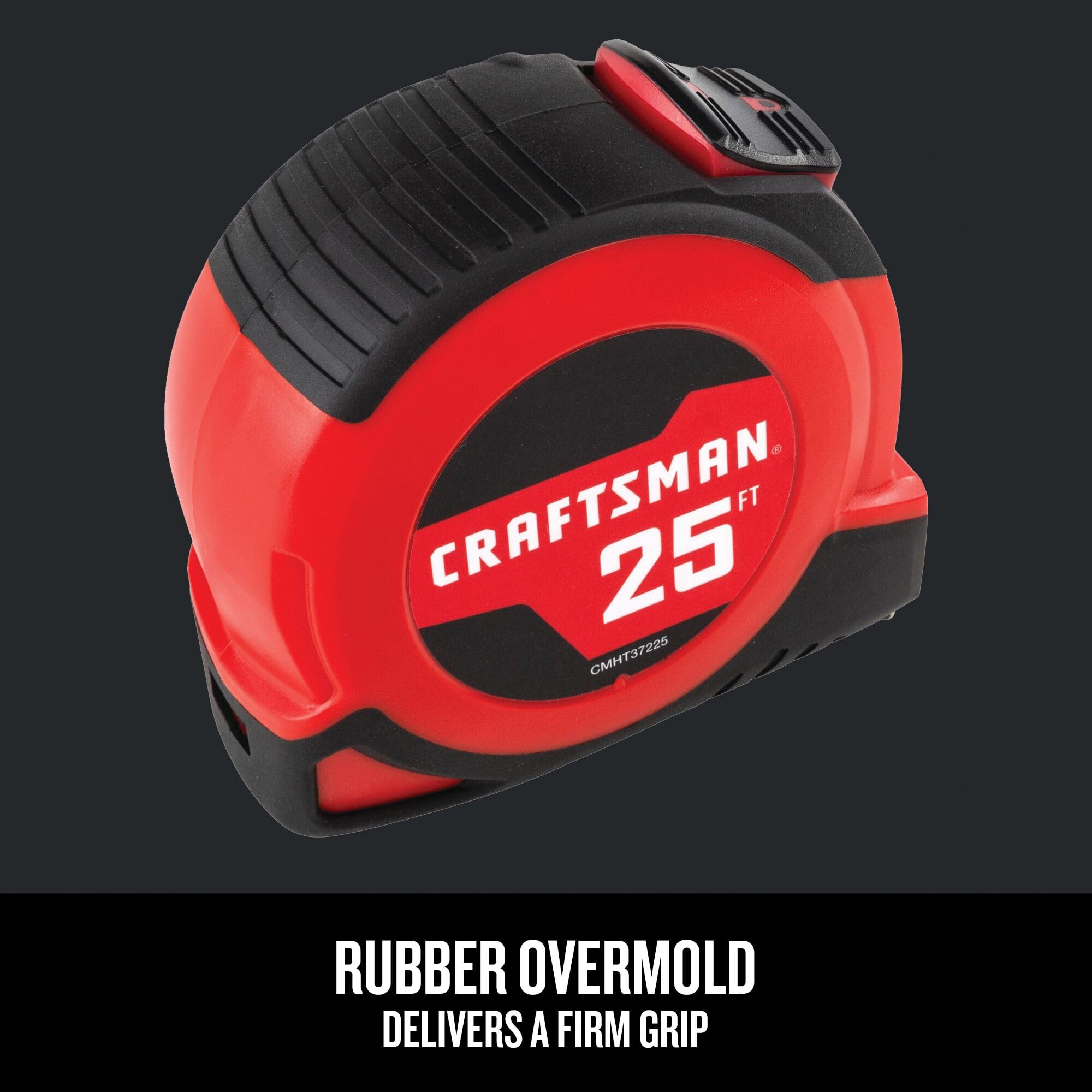 Craftsman rubber overmold grip provides confident handling in wet or dusty jobs.