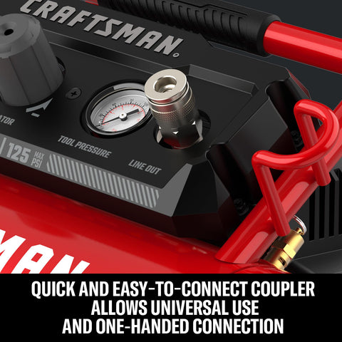 CRAFTSMAN tire pressure gauge and inflator accessory for precise tire inflation.