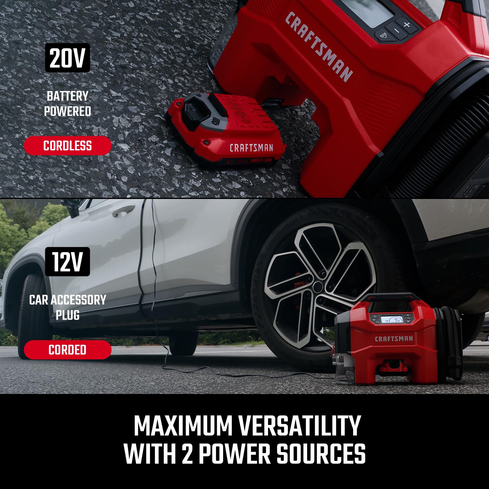 CRAFTSMAN two-in-one crevice nozzles stored neatly for quick cleaning tasks.