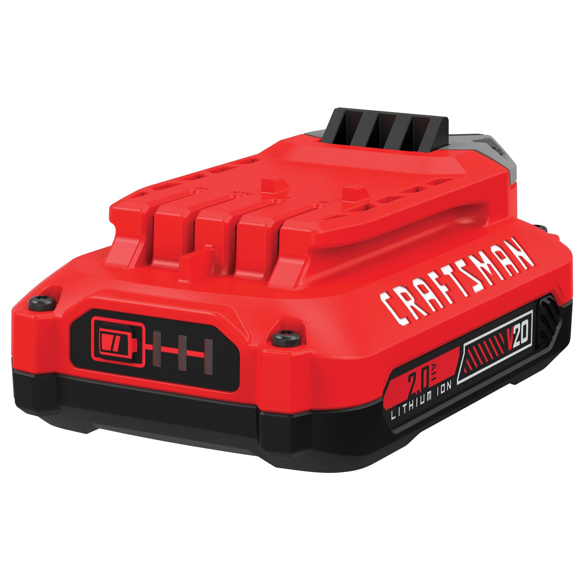 Craftsman V20 2.0Ah battery connectors, cross-tool compatibility.