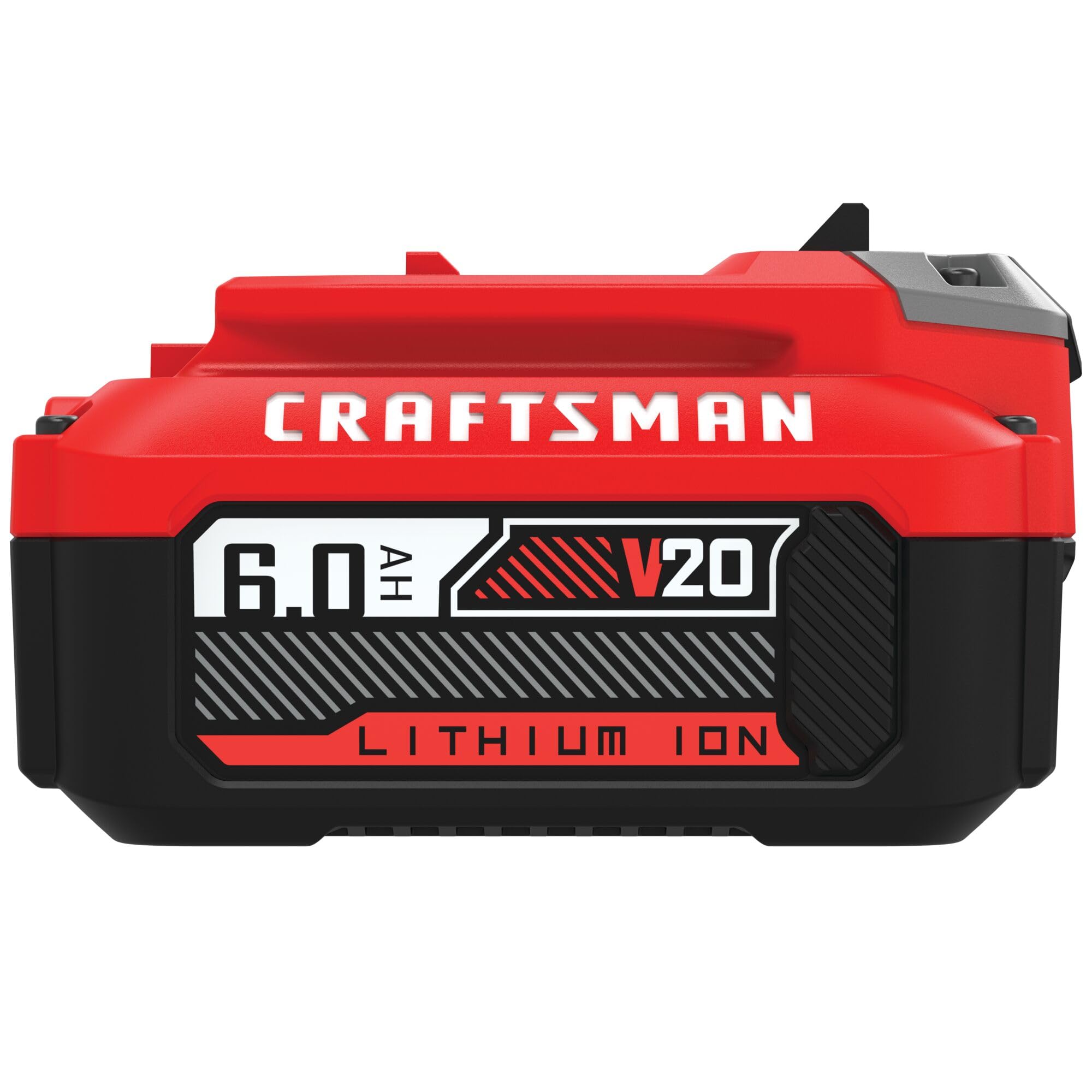 Craftsman V20 6Ah battery on the jobsite underscores durability and reliable power.