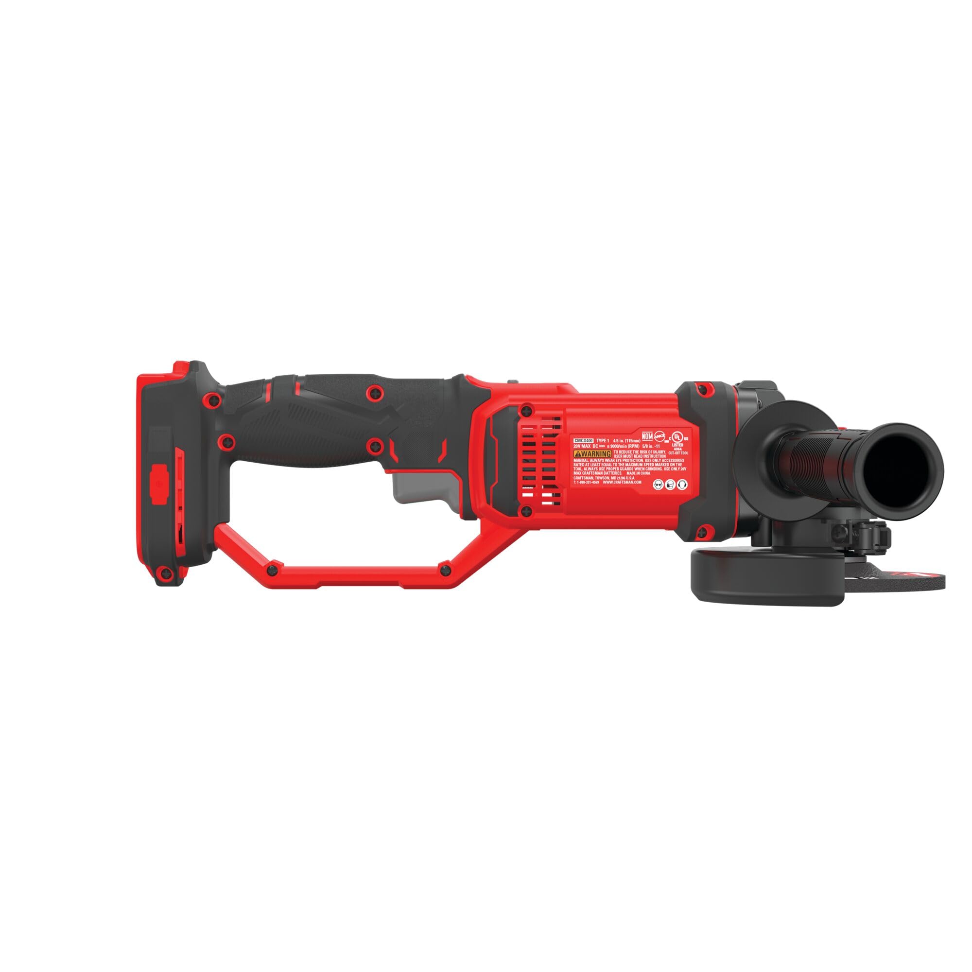 CRAFTSMAN V20 tool-only grinder ships without battery or charger for flexibility