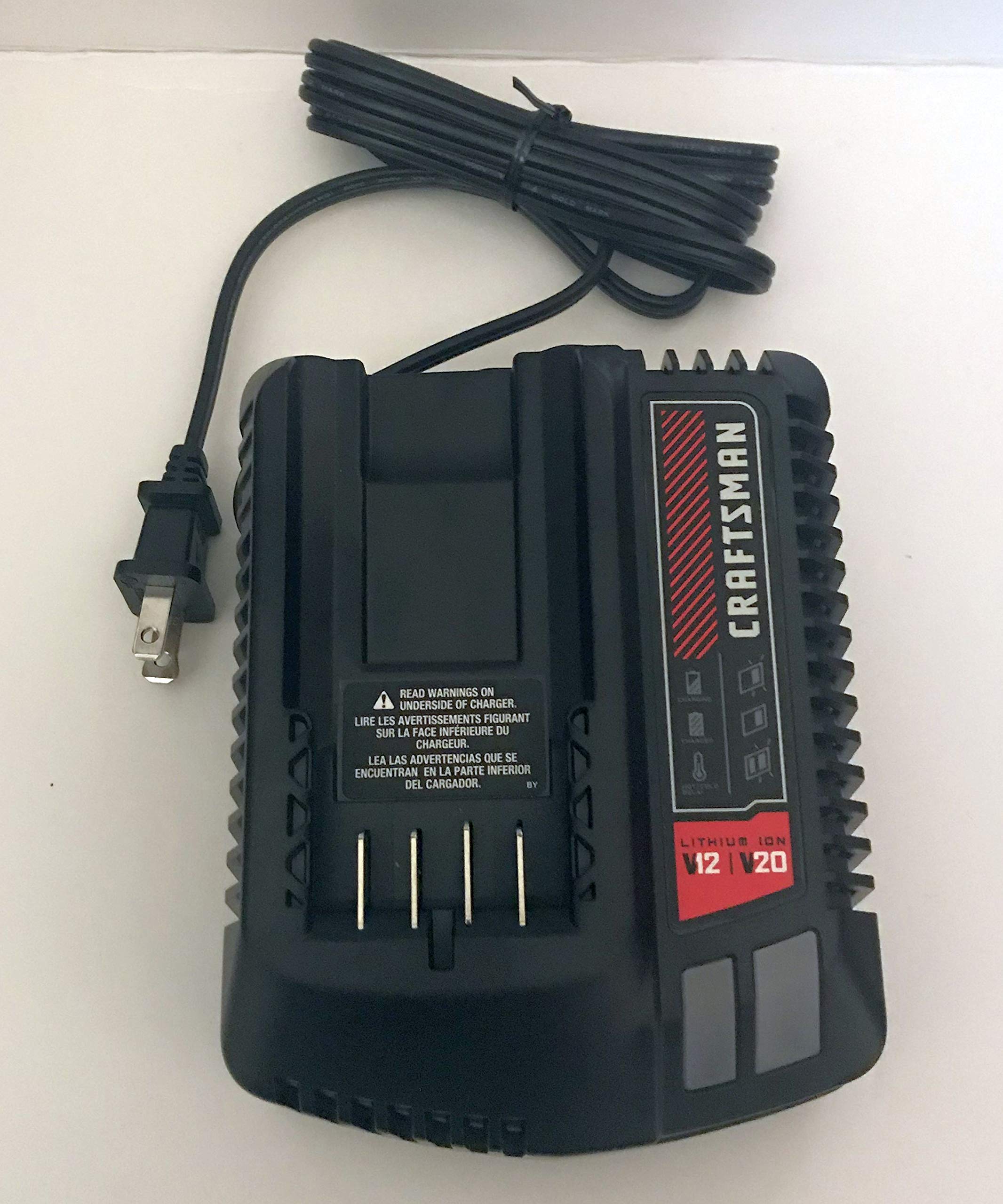 CRAFTSMAN V20 charger LED indicator shows charging progress for on-site planning