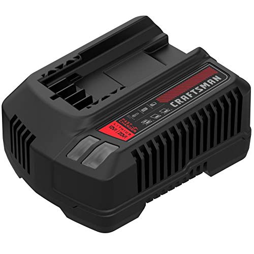 CRAFTSMAN V20 charger on workbench ready for fast battery swaps