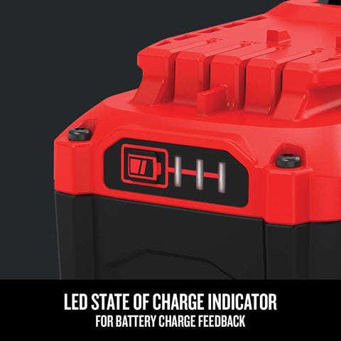 CRAFTSMAN V20 battery contacts and casing close-up for durable performance