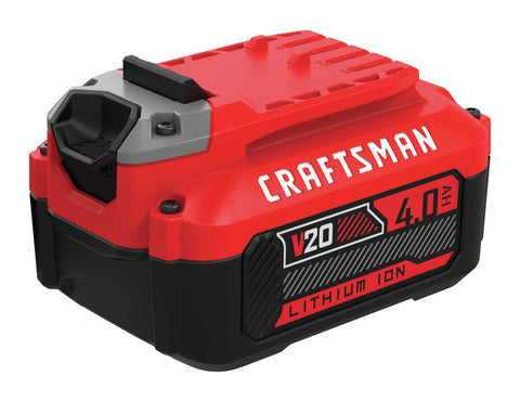 CRAFTSMAN V20 battery in use with tools for extended runtimes on site