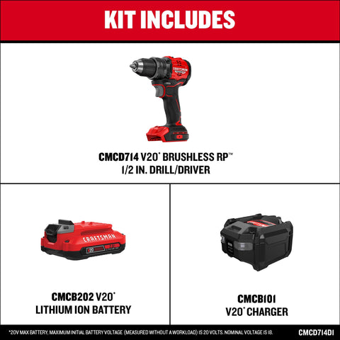 CRAFTSMAN V20 RP delivers up to 40% more power for tough tasks.