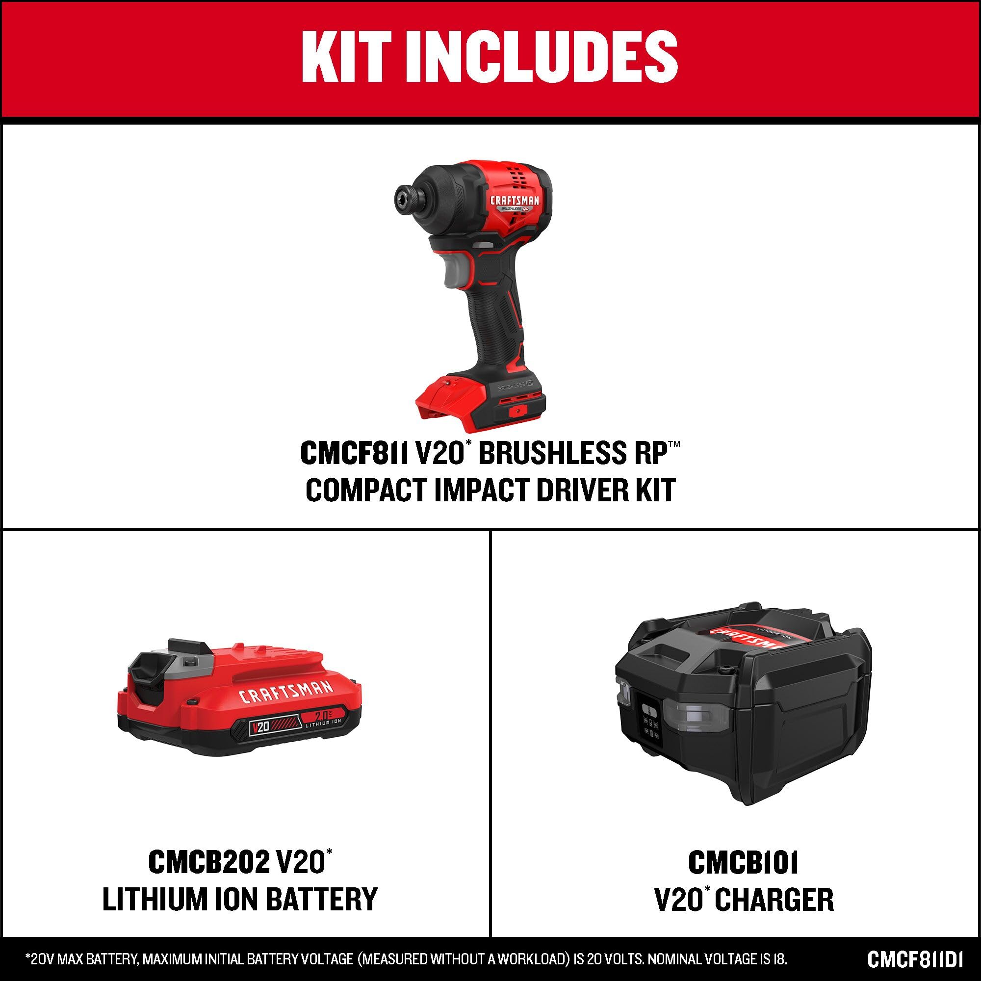 Craftsman V20 RP delivers faster driving for efficiency.