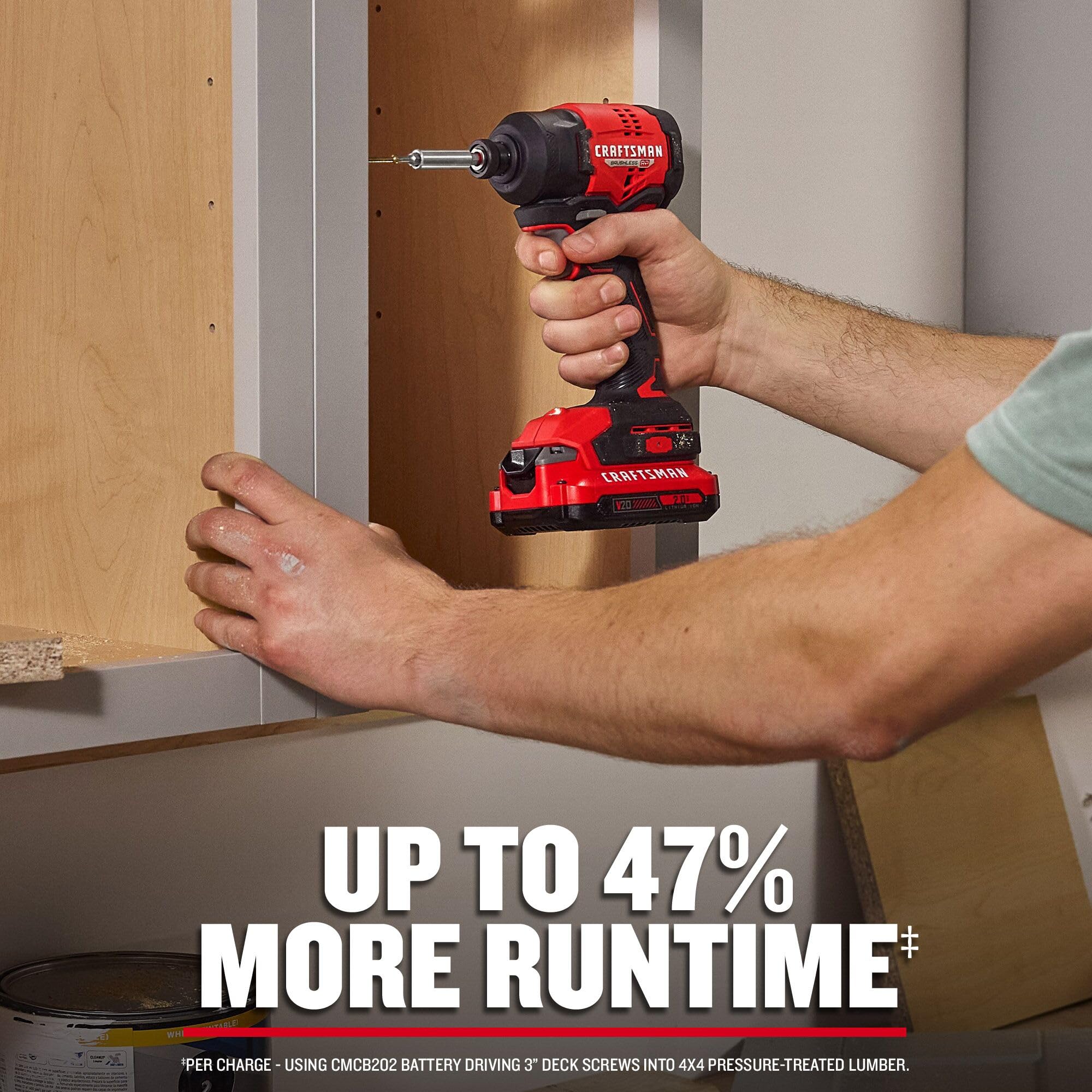 Craftsman V20 RP Versatrack compatibility for organized storage.