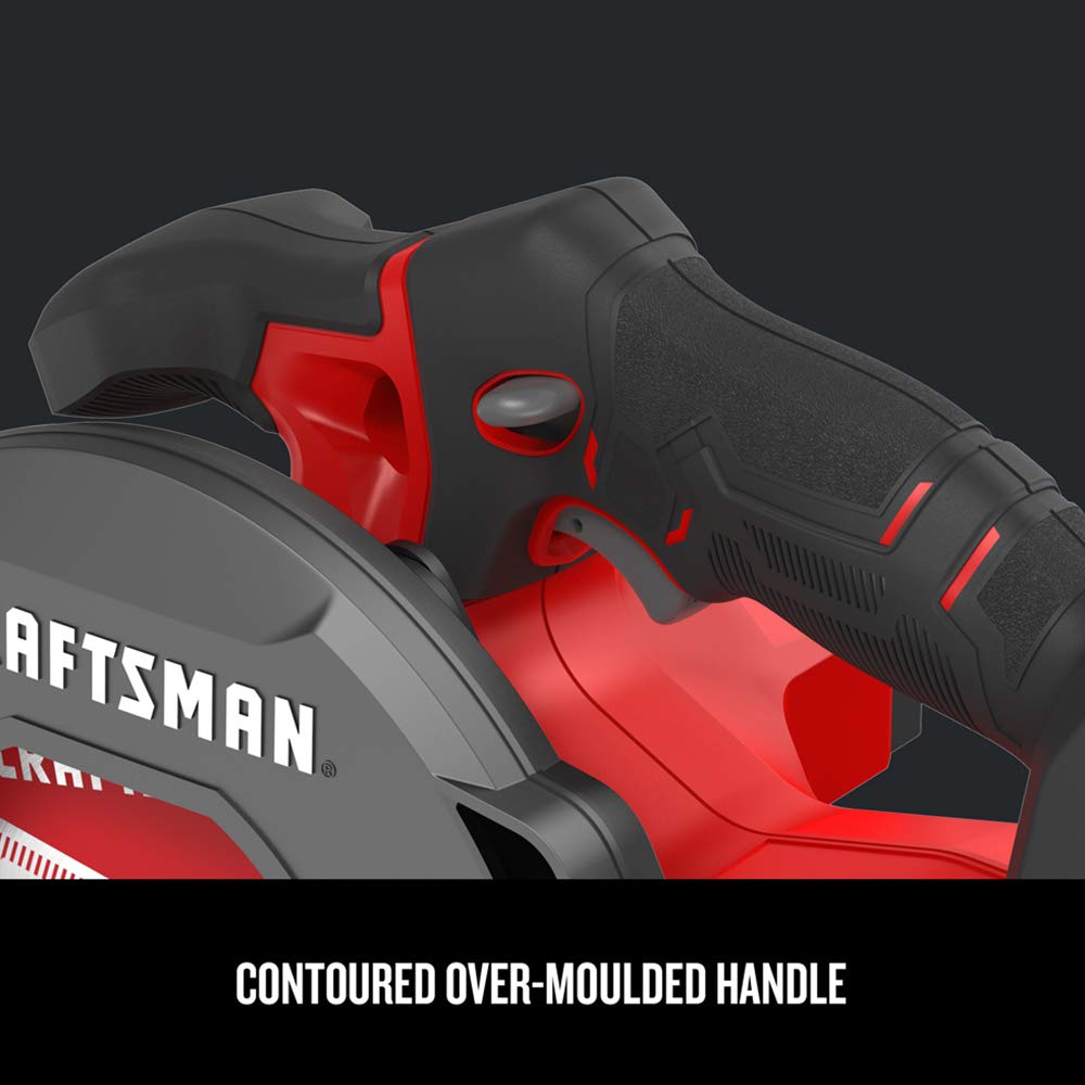 CRAFTSMAN V20 circular saw metal shoe ensures long-lasting durability during tough cuts