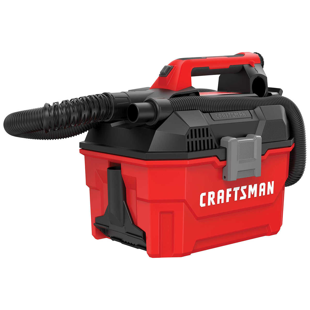 CRAFTSMAN V20 cordless vacuum suction power for workshop cleanup.