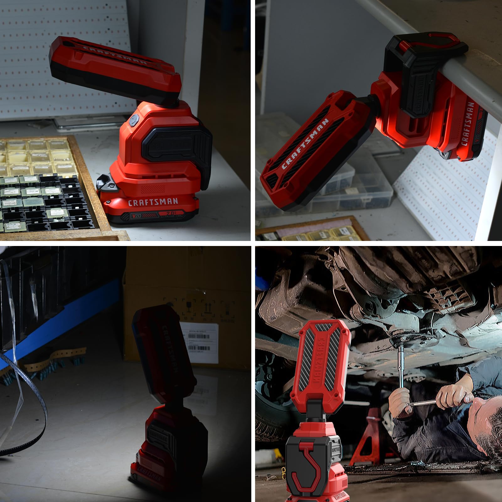 CRAFTSMAN V20 LED work light is tool-only and compatible with Craftsman 20V batteries.