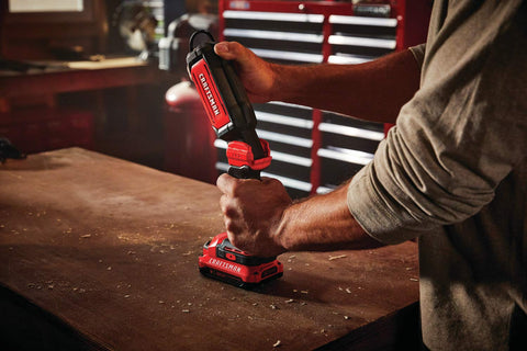 CRAFTSMAN V20 LED work light portable hanging setup for hands-free work