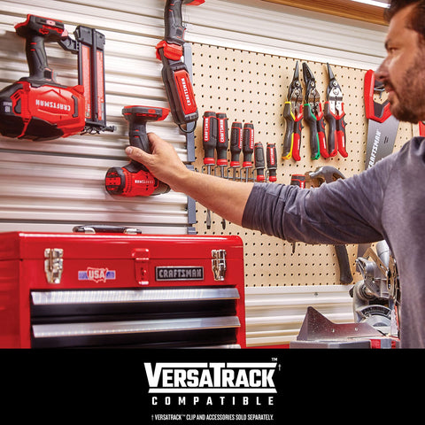 Compact design and contoured handle of Craftsman V20 Max for tight spaces.