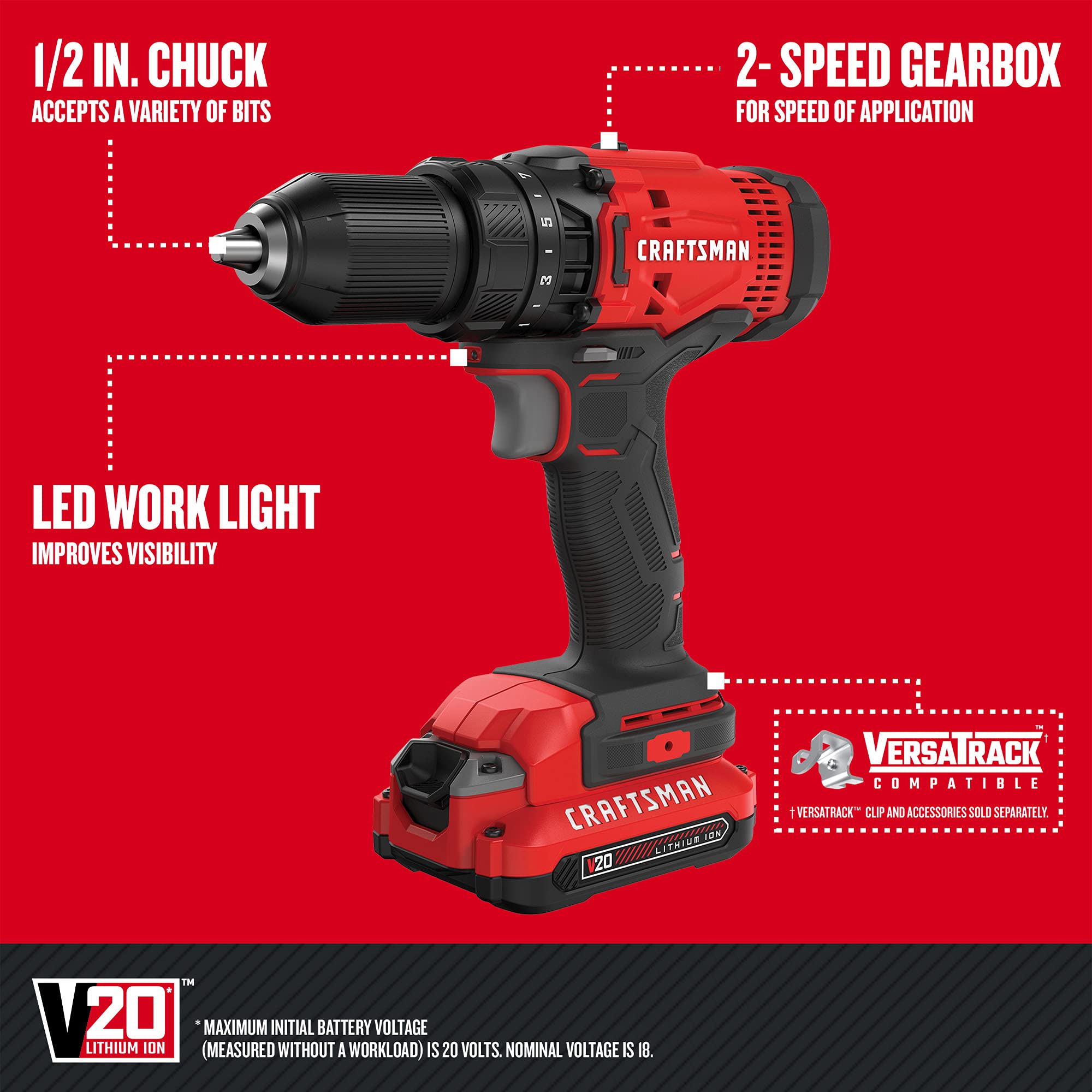 Craftsman V20 Max impact CMMCF800 delivering high torque for fastening.