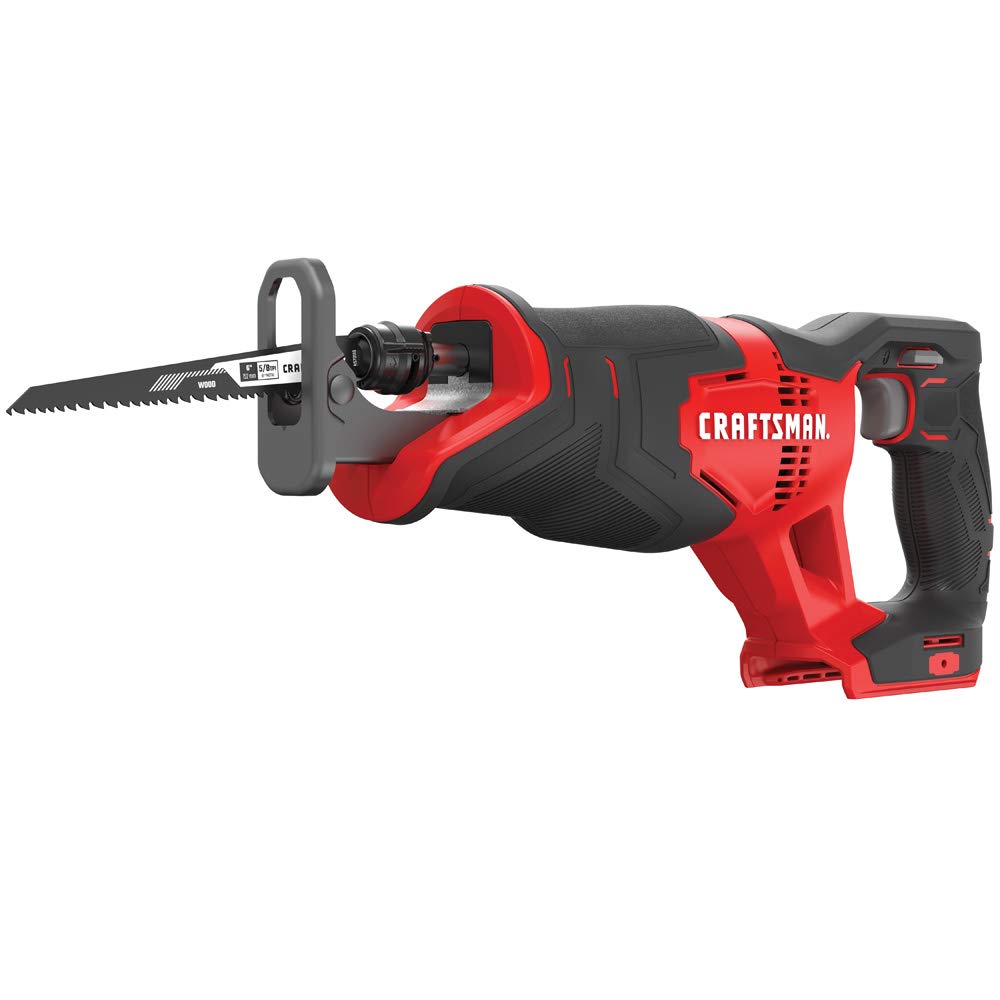 Craftsman V20 between-studs cutting demonstrates tight renovation use.