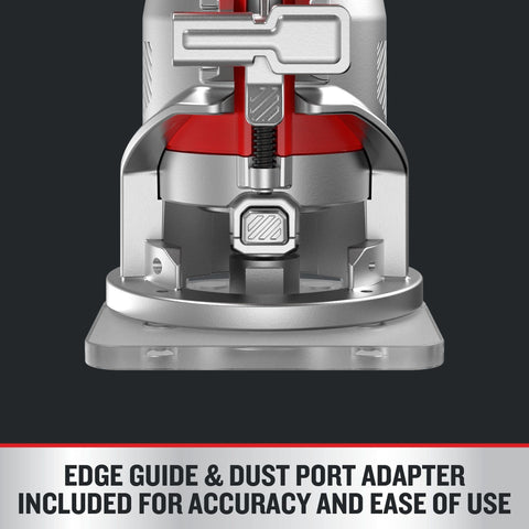 Craftsman V20 router dust port adapter helps keep workspace clean