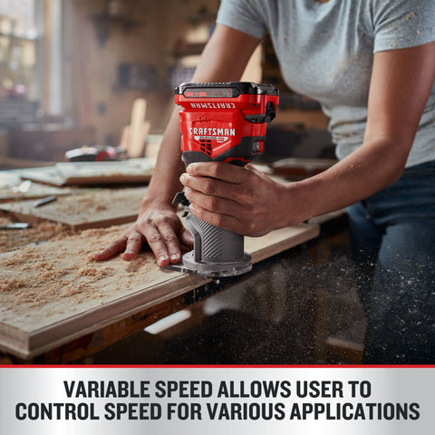 Craftsman V20 router LED light brightens the work surface