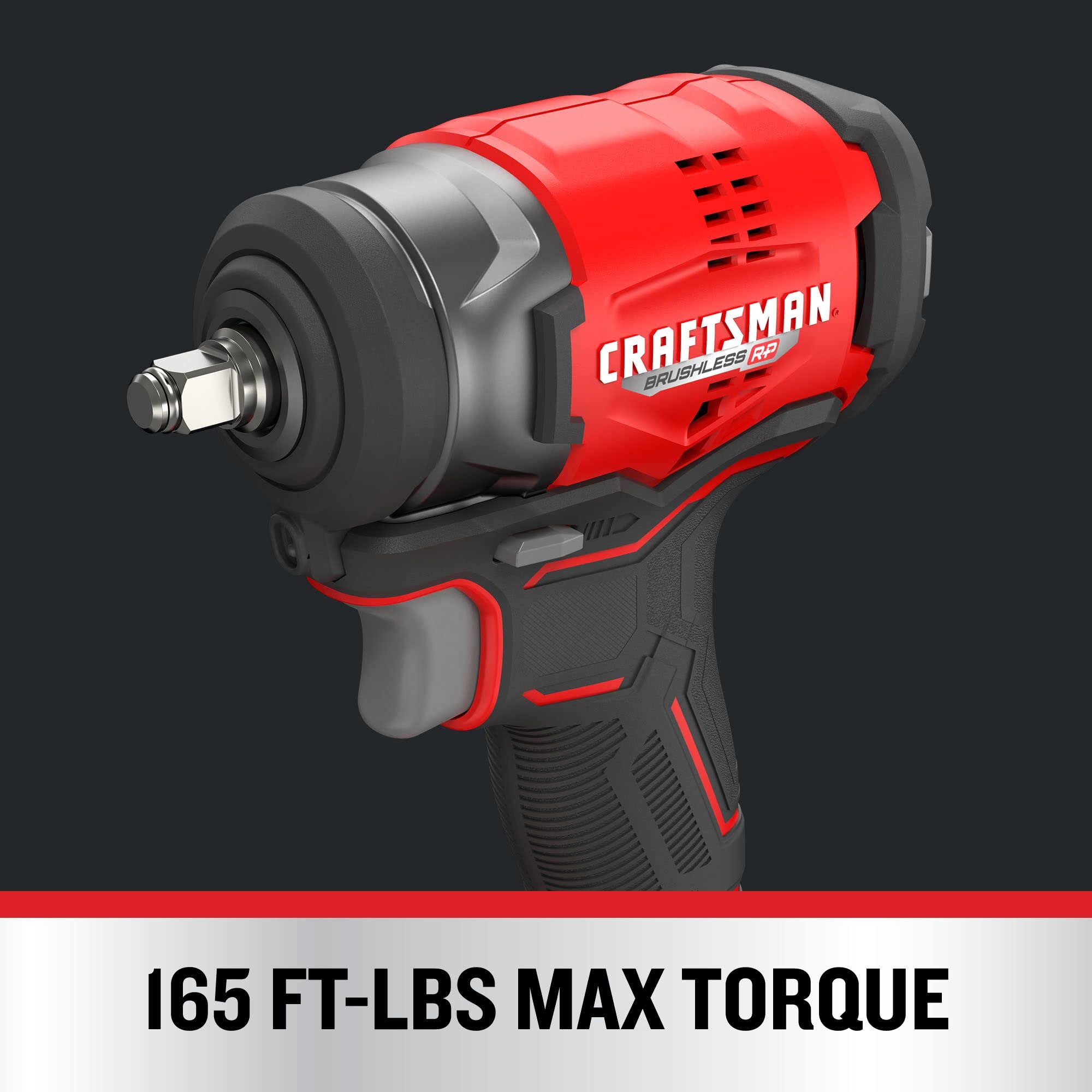 CRAFTSMAN V20 RP cordless impact wrench with hog ring anvil enables quick socket changes