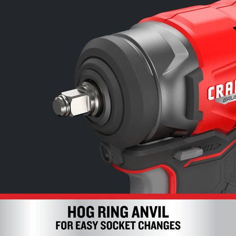 CRAFTSMAN V20 RP cordless impact wrench with variable speed trigger for controlled torque