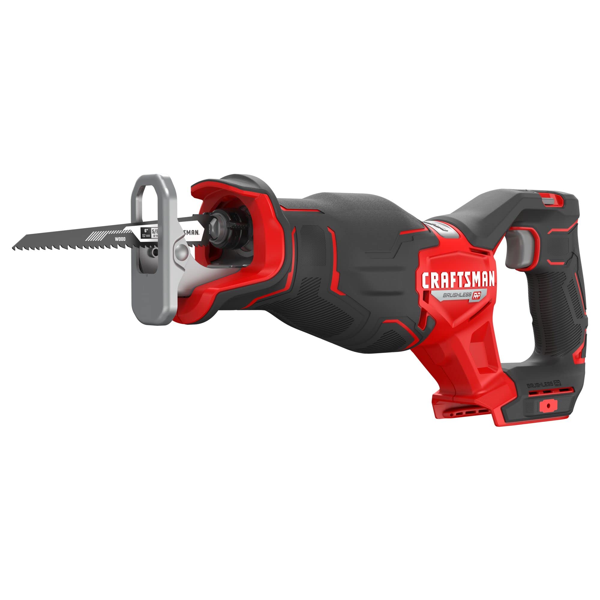 CRAFTSMAN V20 RP saw performing quick 8-inch blade change for versatile cuts